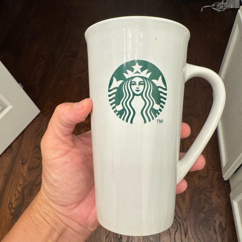 Starbucks White Ceramic travel Mug no lid